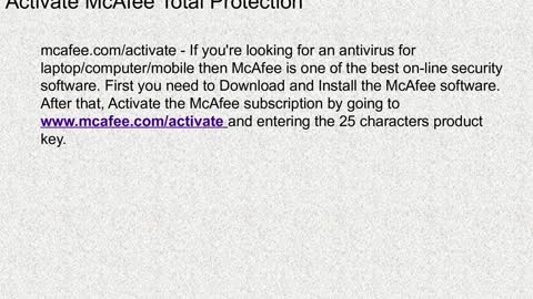 mcafee com activate | mcafee activate