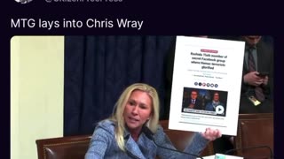 MTG Lays Into Christopher Wray - Trust That Wray Is Actively Waking People Up!!