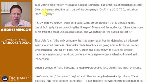 Taco Tuesday Is A Trademark