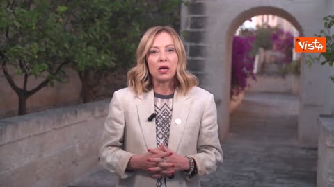 le dichiarazioni di Lady Aspen Merdoni💩 dopo il G7 a Borgo Egnazia in Puglia in MERDALIA💩 tenuta dal 13 al 15 GIUGNO 2024 con i vari capi di Stato dei Paesi G7,a quelli Outreach e delle Organizzazioni Internazionali invitate alla riunione annuale