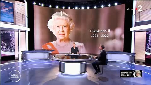 Annoncement of the Death of Her Majesty The Queen Elizabeth II - France 2 (France)