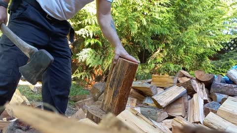 Splitting Up Fire Wood.