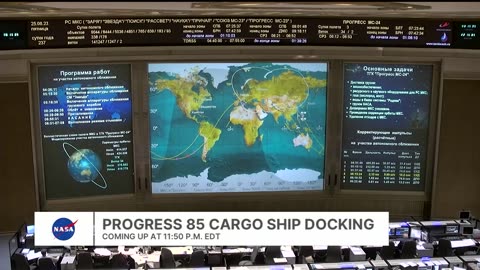 Expedition 69 Progress 85 Cargo Ship Docks to Space Station - Aug. 24, 2023