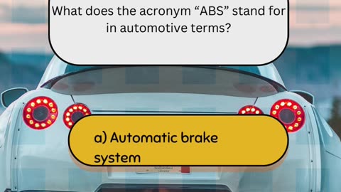 Basic Car Repair Knowledge Question 1