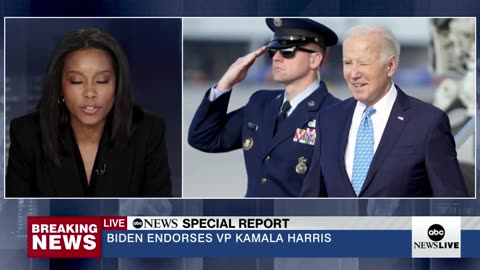 Biden endorses Kamala Harris for 2024 presidential election