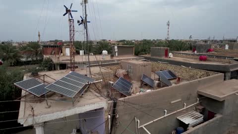 Iraqi man powers his house with clean energy