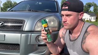 Cleaning Your Headlights with Bugspray