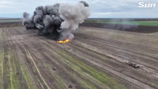 Huge 'Meteorit' mine explodes in Kherson as Ukrainian forces demine area