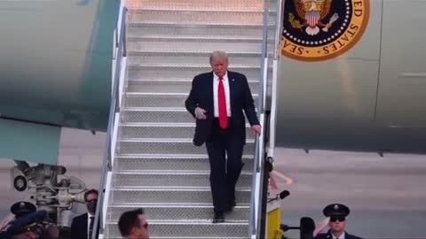Donald TrumpTried"Not To Slip From Plane Stairs