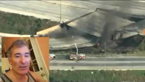 TANKER TRUCK WITH PETROLEUM BASED PRODUCT CATCHES FIRE & COLLAPSES PART OF I-95