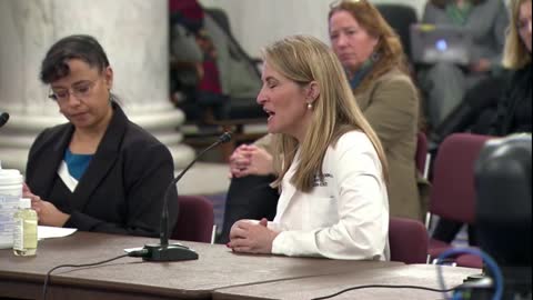 Dr. Mary Bowden speaks at Senate hearing.