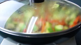 Healthy Rainbow Mixed Vegetables Spaghetti