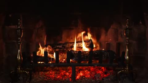Peaceful Christmas Piano Music Fireplace - Instrumental Music