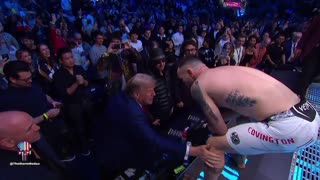 UFC Fighter Covington Greets Trump at RingSide!!