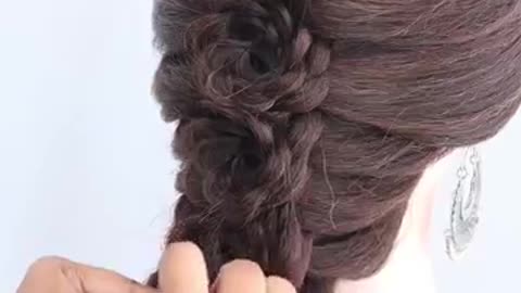 Easy cute hairstyle for wedding & party