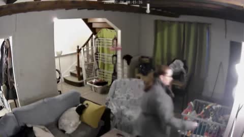 Woman Tripped On A Chair In The Living Room And Fell