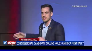 Congressional candidate Christian Collins holds America First rally