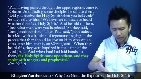 Why You Need The Baptism of the Holy Spirit - Kingdom Warriors