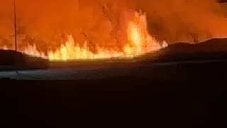 Beginning Of Icelandic Volcanic Eruption