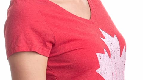 Canada Pride | Vintage Style, Retro Canadian Maple Leaf Women's V-Neck T-Shirt