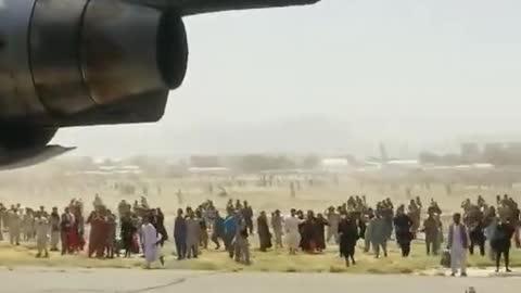 Afghan on US Air Force Plane, Viral video|| Video From Plane||