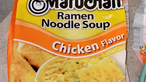 Eating Maruchan Ramen Noodle Chicken Flavor, Dbn, MI, Christmas 2023