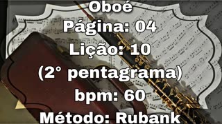 Página: 04 Lição: 10 2° pentagrama - Oboé [60 bpm]