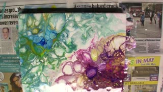 Acrylic Pour and Fluid Art Video Double Dutch Pour. Home Grown