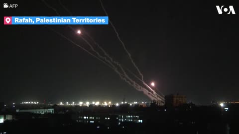 Barrage of Rockets Fired From Rafah in Southern Gaza Strip | VOA News