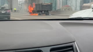 Bay Bridge Truck Caught on Fire
