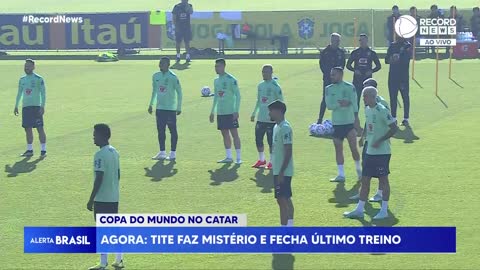 Seleção Brasileira faz último treino antes da chegada ao Catar
