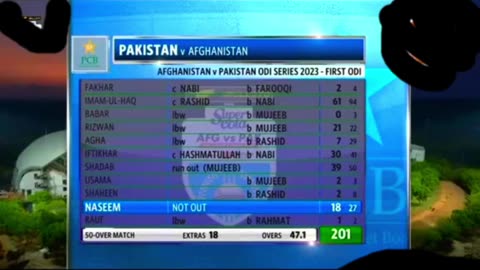 Cricket match pak vs afg first odi full match highlights