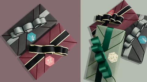DIY Gift Wrapping - Rectangular Gift Box Wrapping With Flat Ribbon Flower Bow