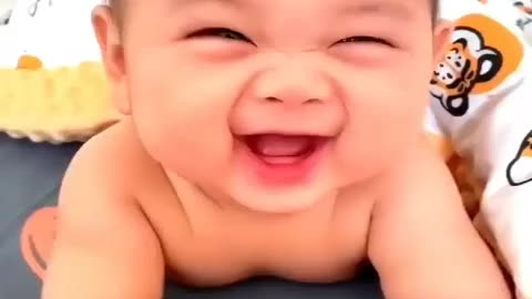 cute child laughing