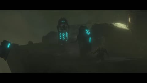 Halo 3 Covenant Elites landing to deal with flood and getting destroyed