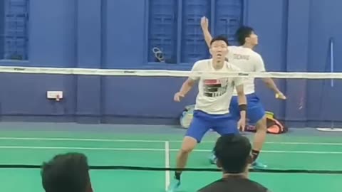 Long badminton rally