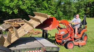 RETRIEVING A DISCARDED WOOD DECK FROM A BURN PILE