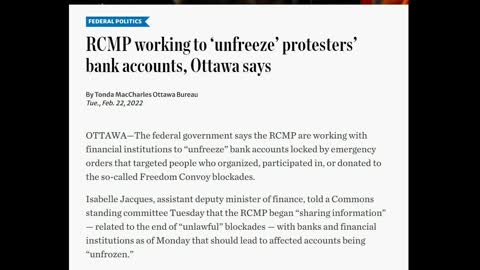 BOOMERANG! Canada Now Desperately Moves to UNFREEZE Protesters Bank Accounts