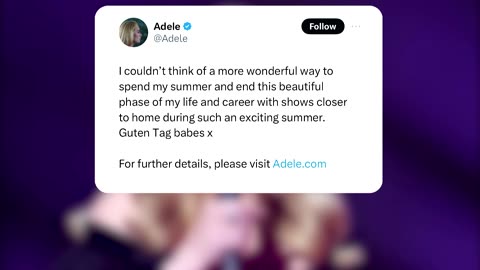 Adele announces Munich concerts for August