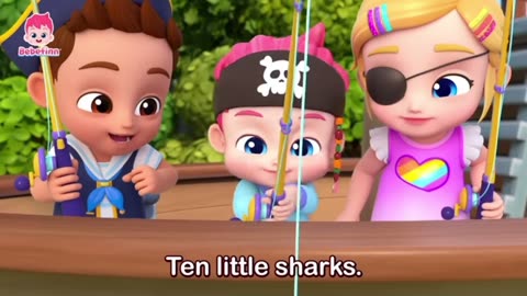 🦈Ten little sharks/bebefinn nursery rhyme for kids