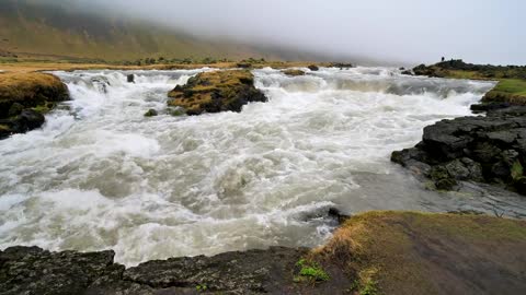 Close up of Icelandic River Flowing