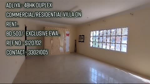 Adliya:-4Bhk Commercial/Residential Villa on Rent