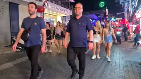 Thailand, Pattaya Beach Road. Walking Street nightlife.