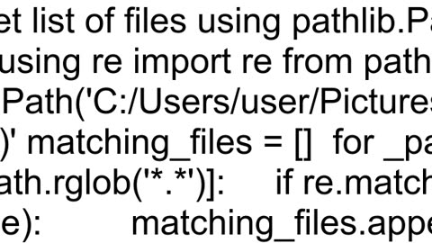 How to work with regex in Pathlib correctly