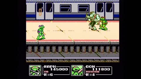 TMNT III: The Manhattan Project Two-Player Playthrough (Actual NES Capture)