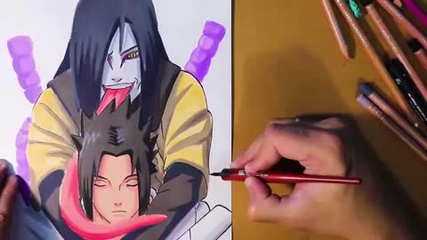 Desenhar Anime Facil - Orochimaru Speed Drawing