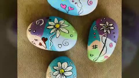 amazing Rock stone painting art and craft ideas for beginners