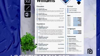 Logistic manager resume template | FinishResume.com #resume #microsoftword #template