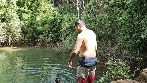 2 two Brazilians and 2 Russians enjoying the natural beauty of Brazil