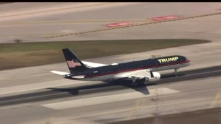 TRUMP FORCE ONE🛫❤️🥇LEAVE FLORIDA🇺🇸FLY TO NEW YORK💙🛬🌆✨⭐️
